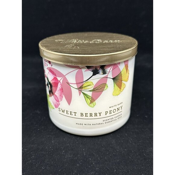 White Barn Other - Bath & Body Works Sweet Berry Peony 3-Wick Candle White Barn 14.5 oz